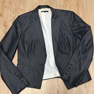 Hugo Boss Charcoal Checkered Blazer